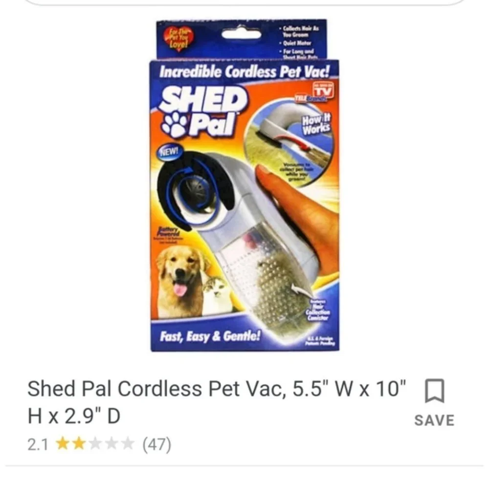 Shed Pal Pet Hair Fur Remover Dog Pet Hair Fur Remover Shedding Grooming NIB